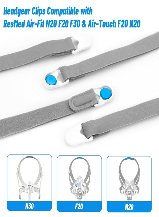 ألوكس مشابك تثبيت رأس مغناطيسية متوافقة مع أقنعة Resmed AirFit AirTouch N20 F20 F30 F30i F40 N10، مشابك تثبيت رأس مغناطيسية، سهلة الفك والتركيب، ملائمة تمامًا بقوة جذب - 4 أزواج - Image 2